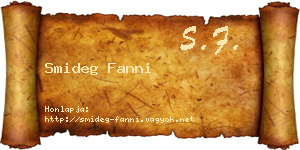 Smideg Fanni névjegykártya